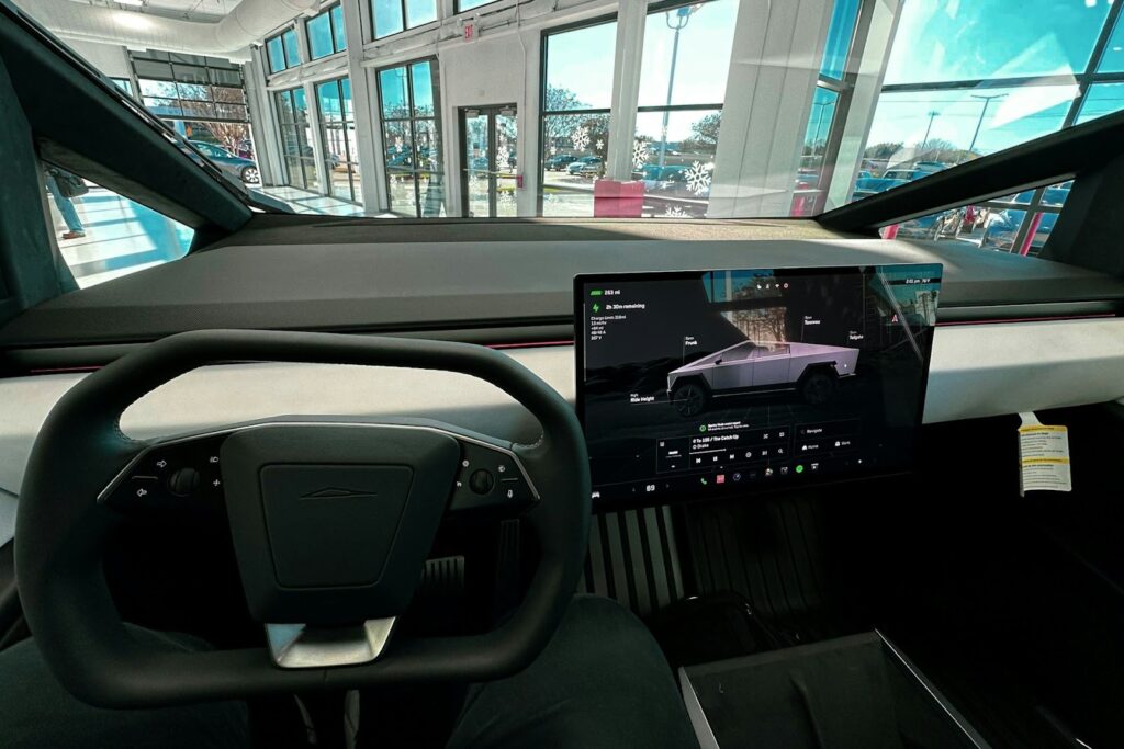 Cybertruck dashboard